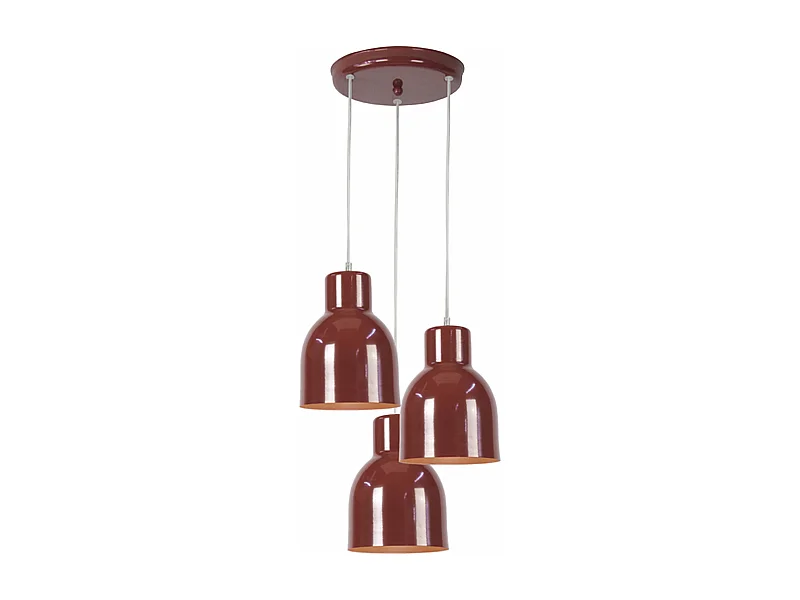 Suspensão TOSEL  CARLSON metal cilindro castanho D30 x  H100  cm