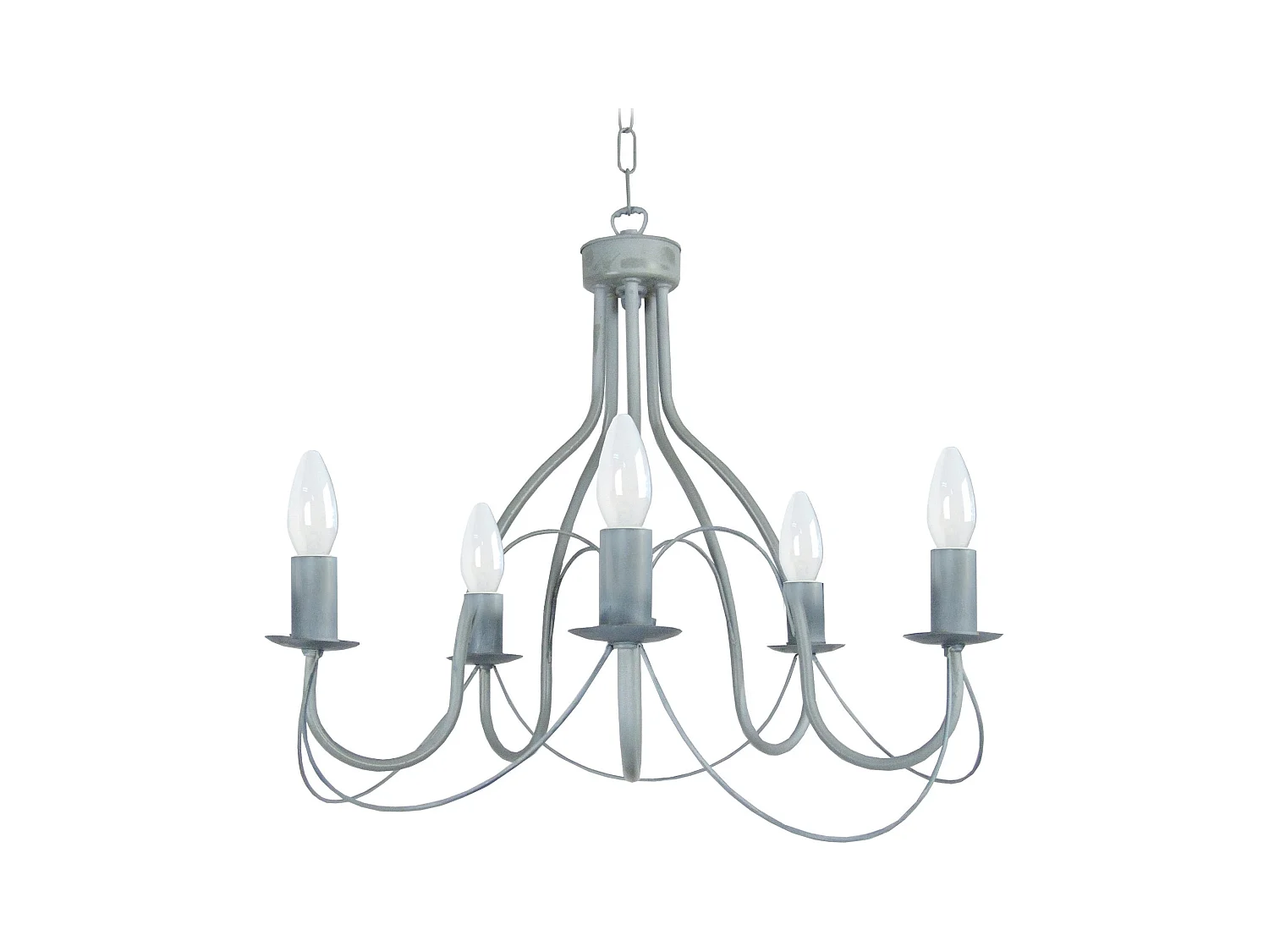 Lustre TOSEL ,métal,Gris ,H80xD64xP64cm