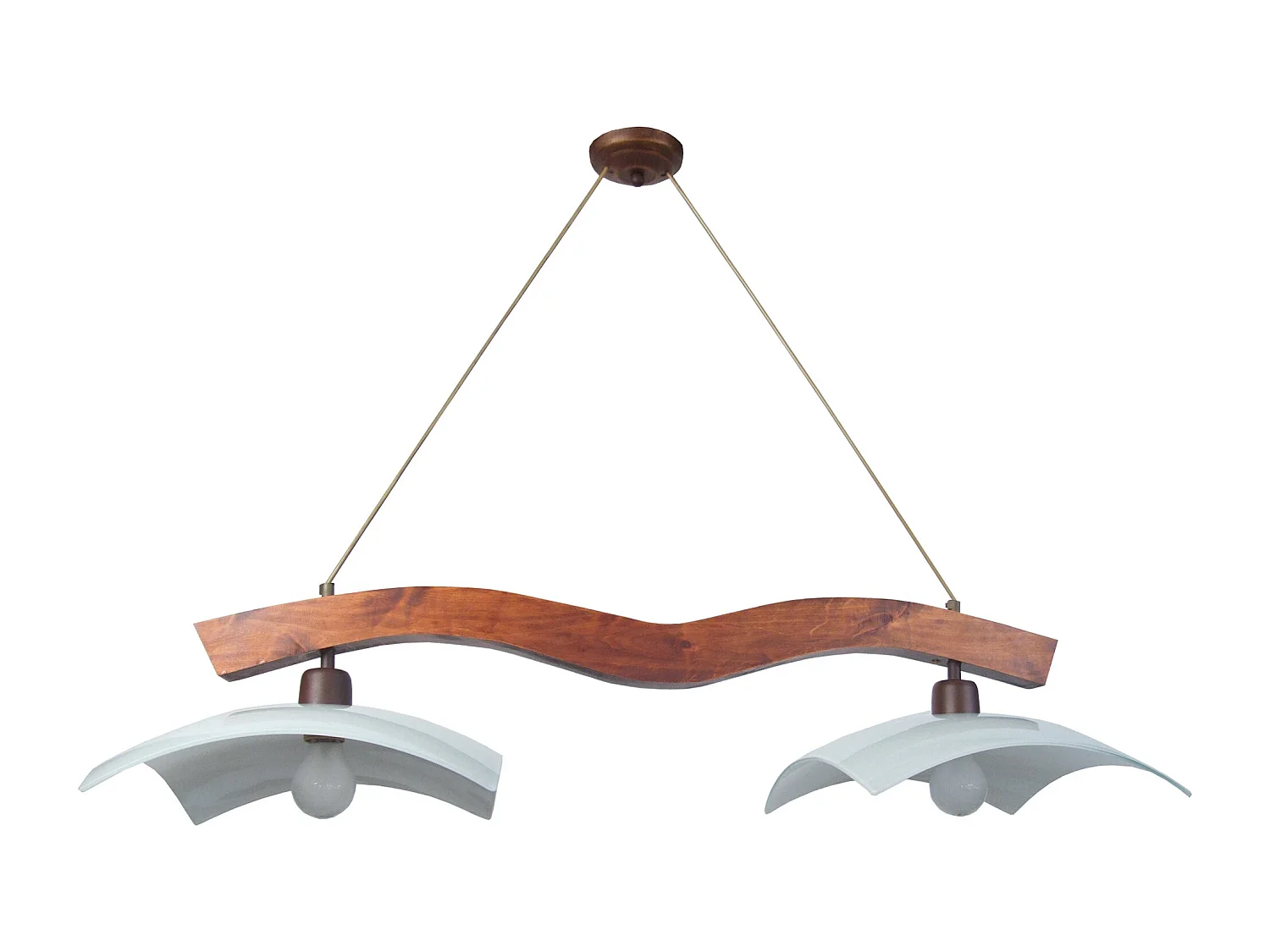 Lustre TOSEL POUTRES vidro feixe cetim D90 x  H80  cm