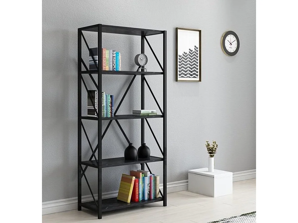 Bibliothèque murale VEGA 64 cm effet marbre