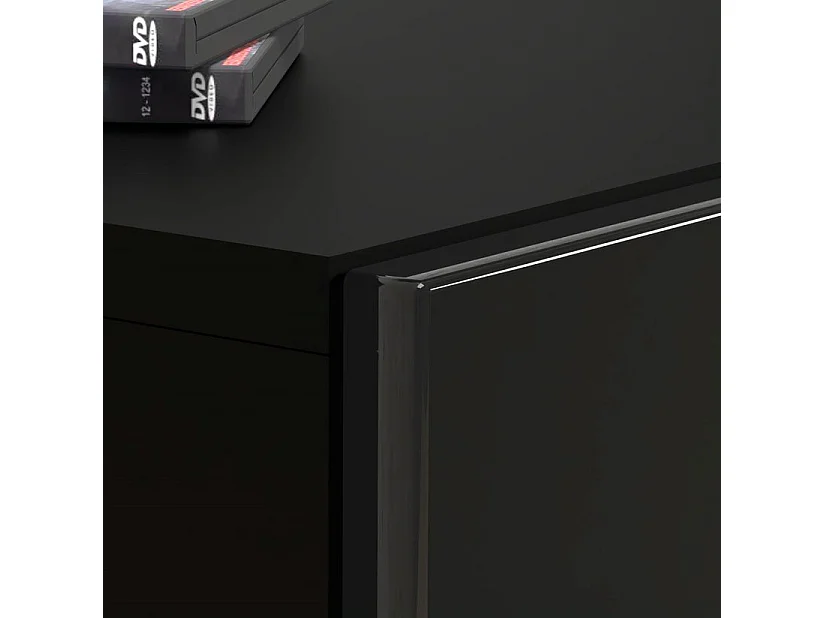 Meuble TV suspendu BINGO 180 cm noir brillant