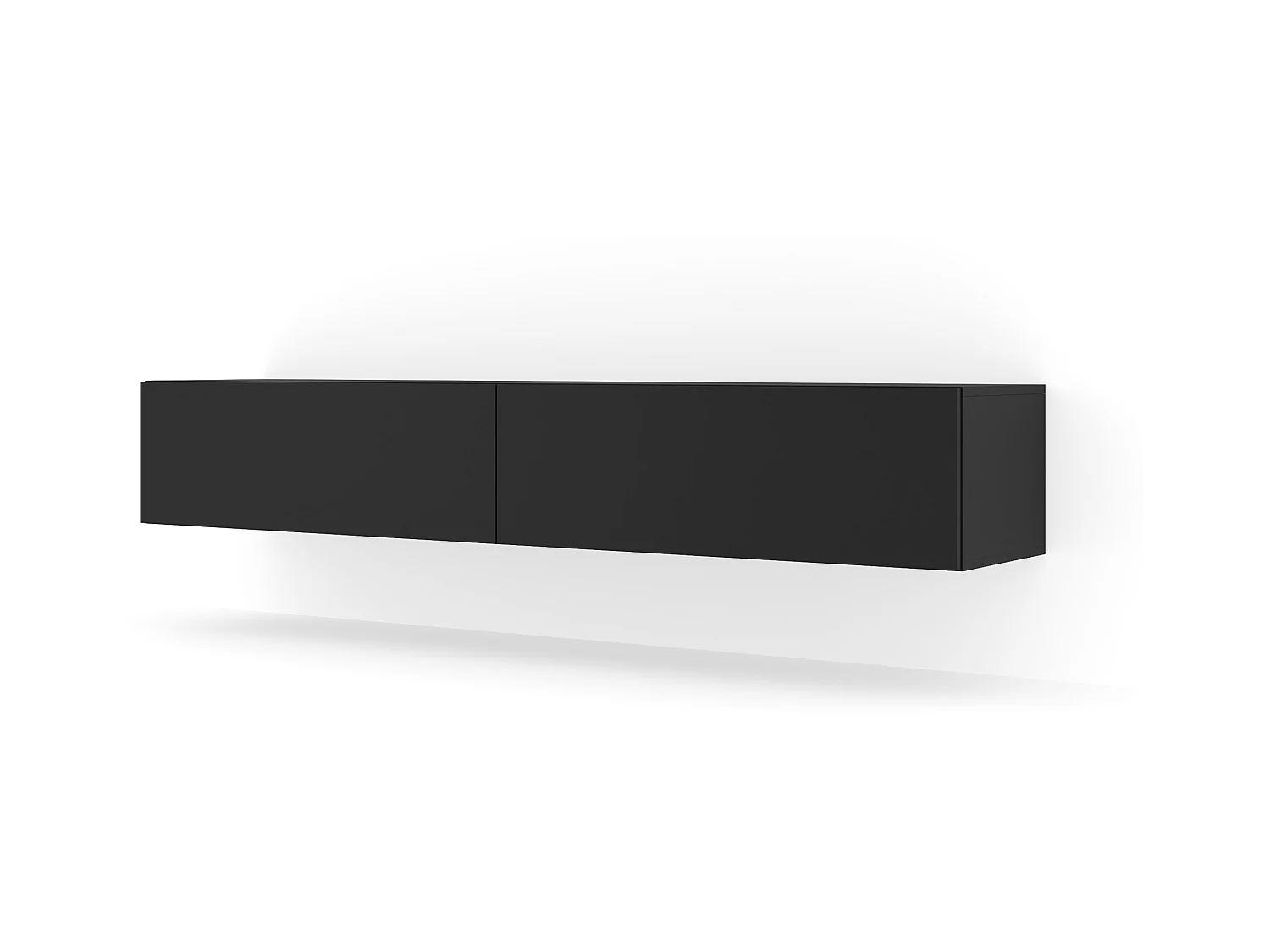 Meuble TV suspendu BINGO 180 cm noir mat