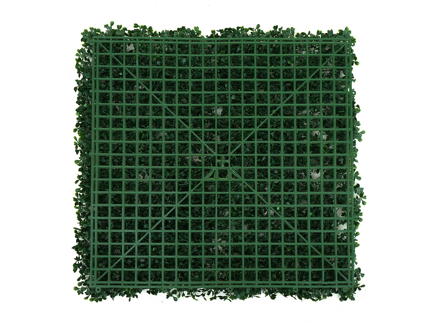 8 Pannelli Per Parete In Erba Artificiale Bosso Verde: Fogli Finti 25x25 Cm Per Decorazione Interna, Giardino Verticale, Balcone E Festa - 50 Fascette Incluse
