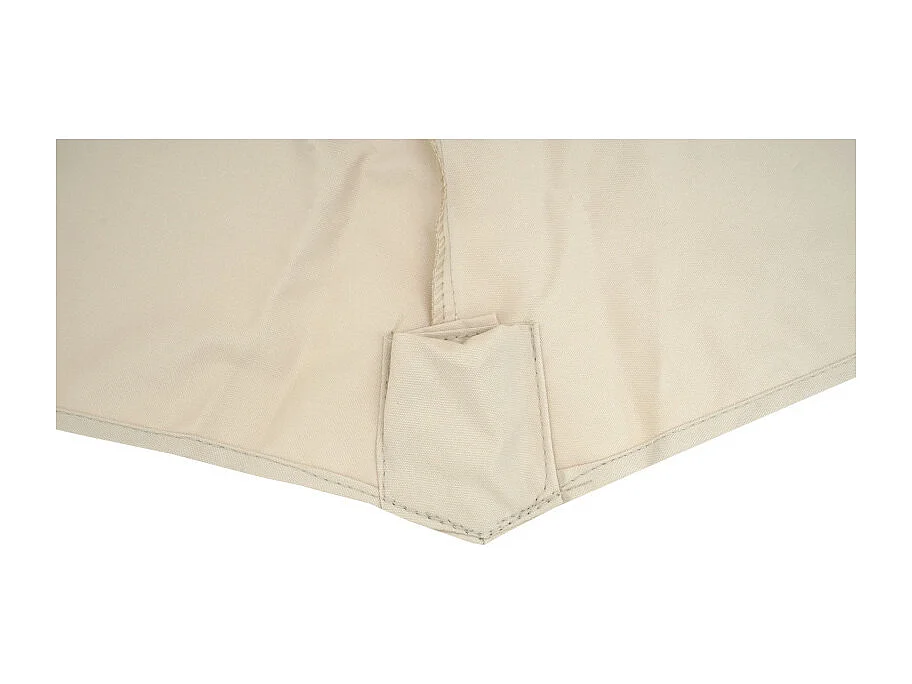 Revêtement de parasol HWC-A96, 8 baleines rondes Ø4m 220g/m² polyester HWC-A96 ~ crème-beige