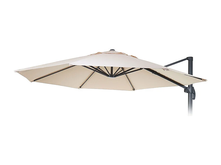 Revêtement de parasol HWC-A96, 8 baleines rondes Ø4m 220g/m² polyester HWC-A96 ~ crème-beige