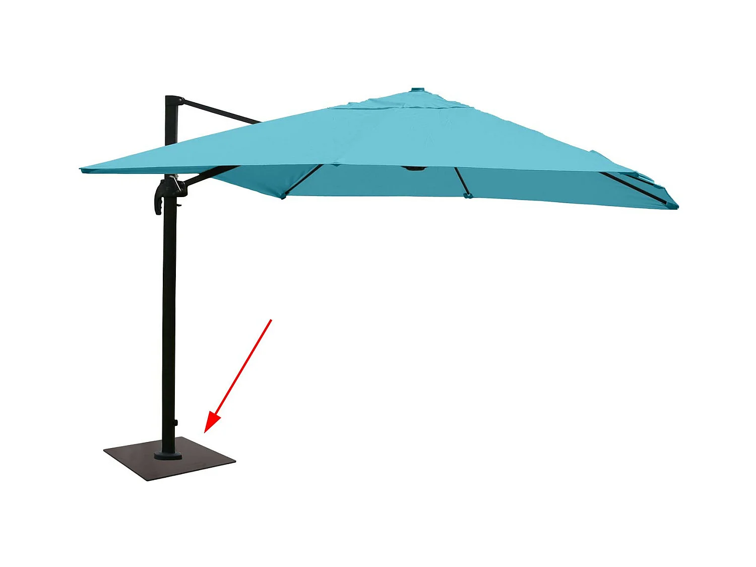Plaque de base pour parasol XXL HWC-D20, A96 et Meran Pro, métal 24kg