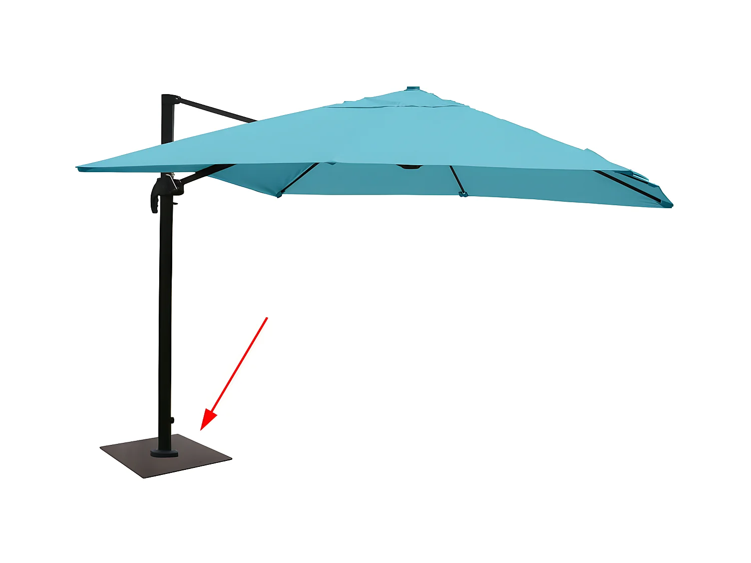 Plaque de base pour parasol XXL HWC-D20, A96 et Meran Pro, métal 24kg