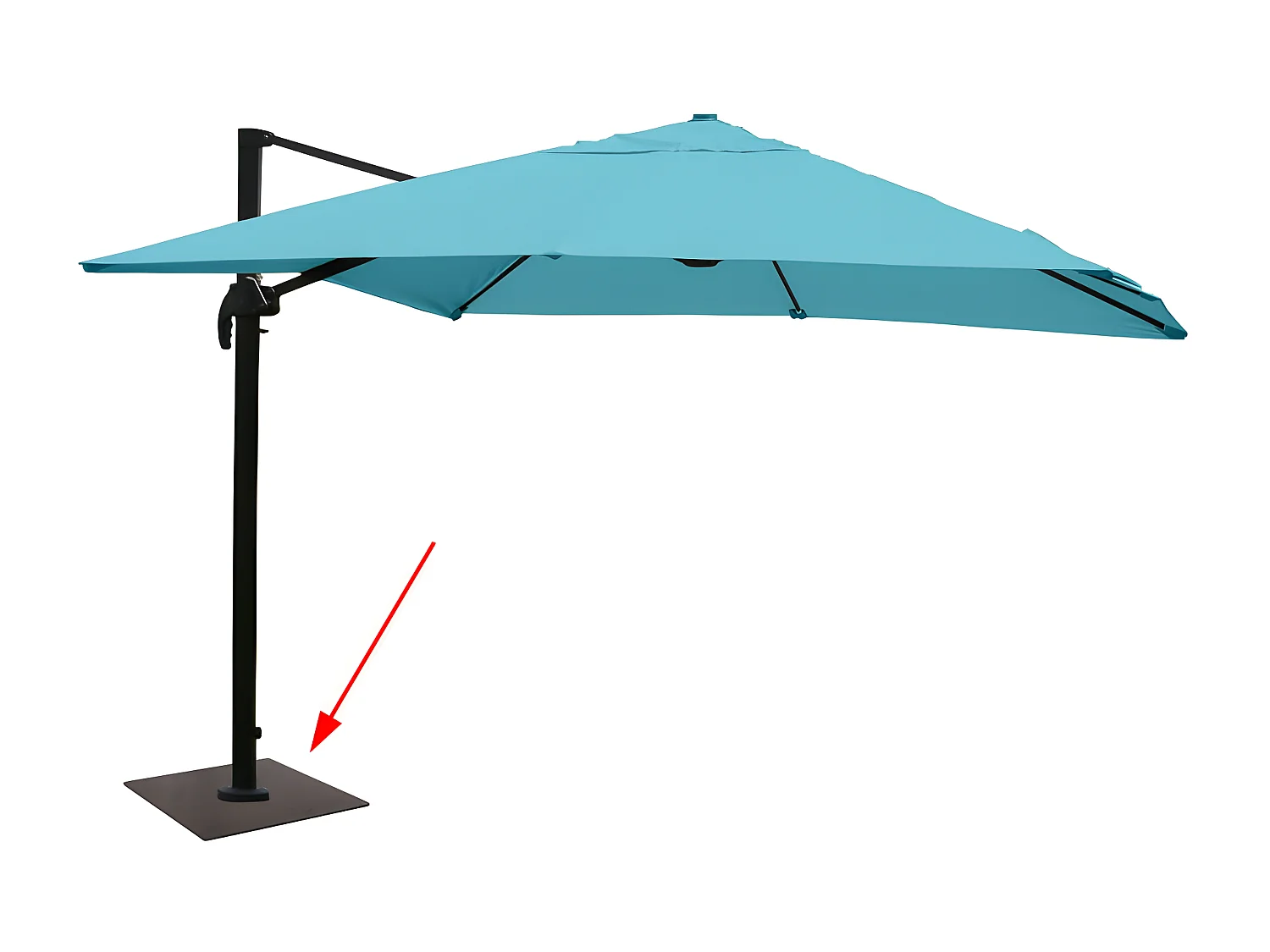 Plaque de base pour parasol XXL HWC-D20, A96 et Meran Pro, métal 24kg