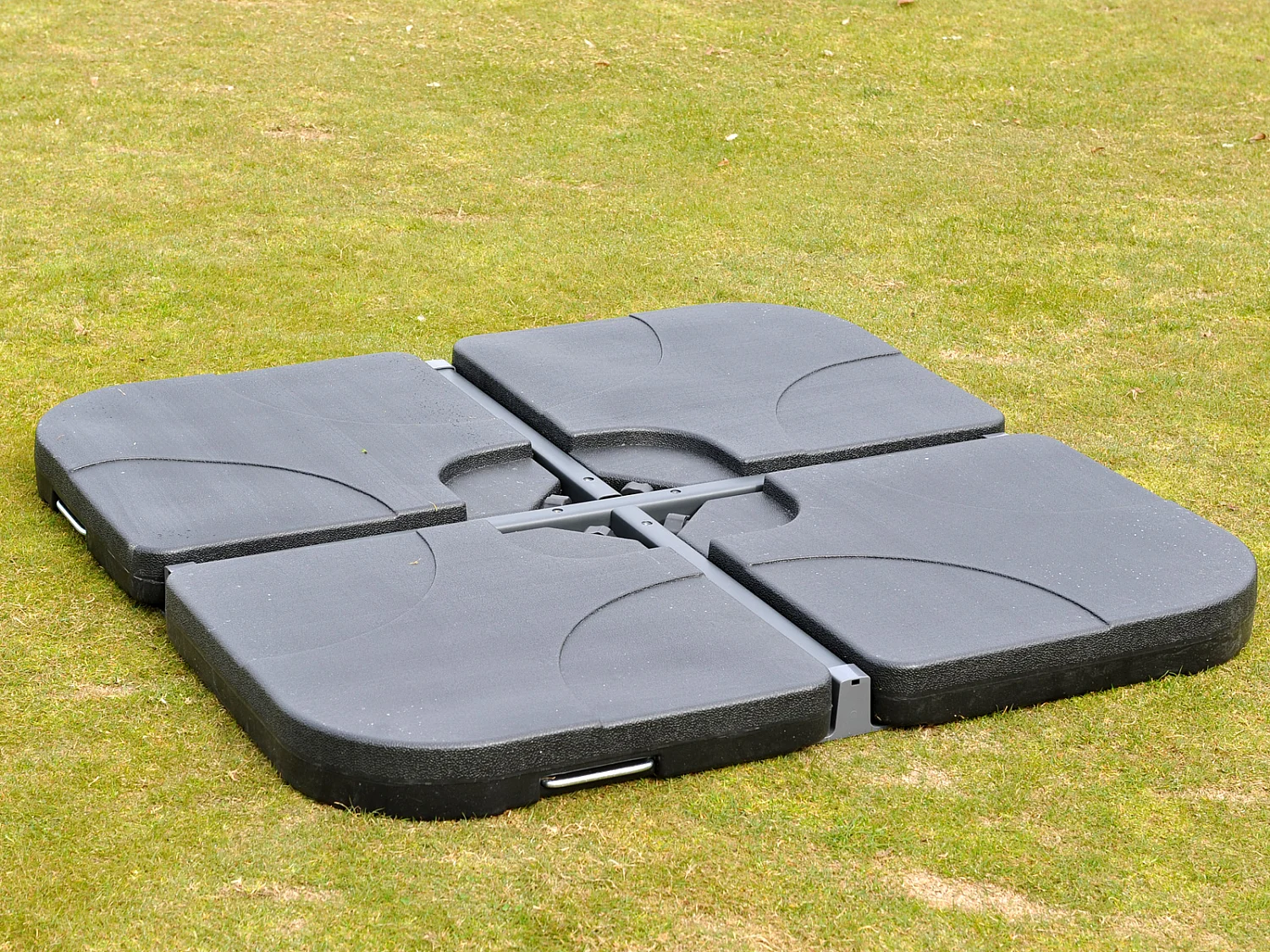 Porte-parasol HWC-F78, support pour parasol déporté/marché, pour croix de pied, à remplir jusqu'à 100kg