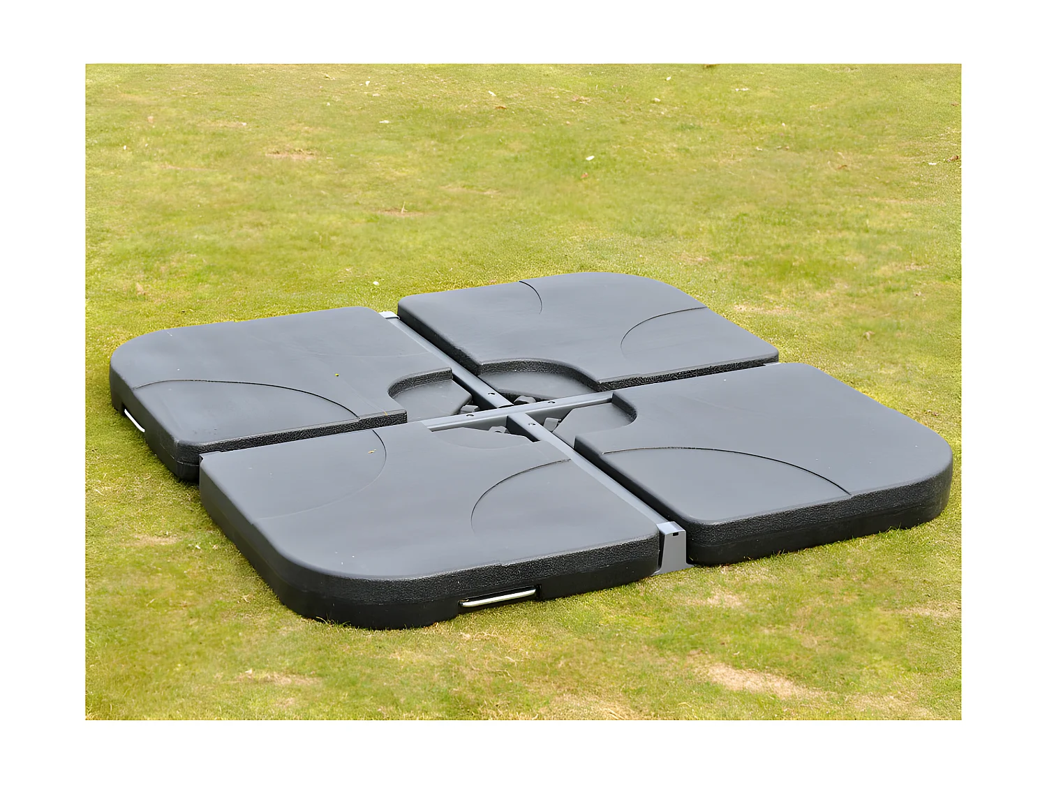 Porte-parasol HWC-F78, support pour parasol déporté/marché, pour croix de pied, à remplir jusqu'à 100kg