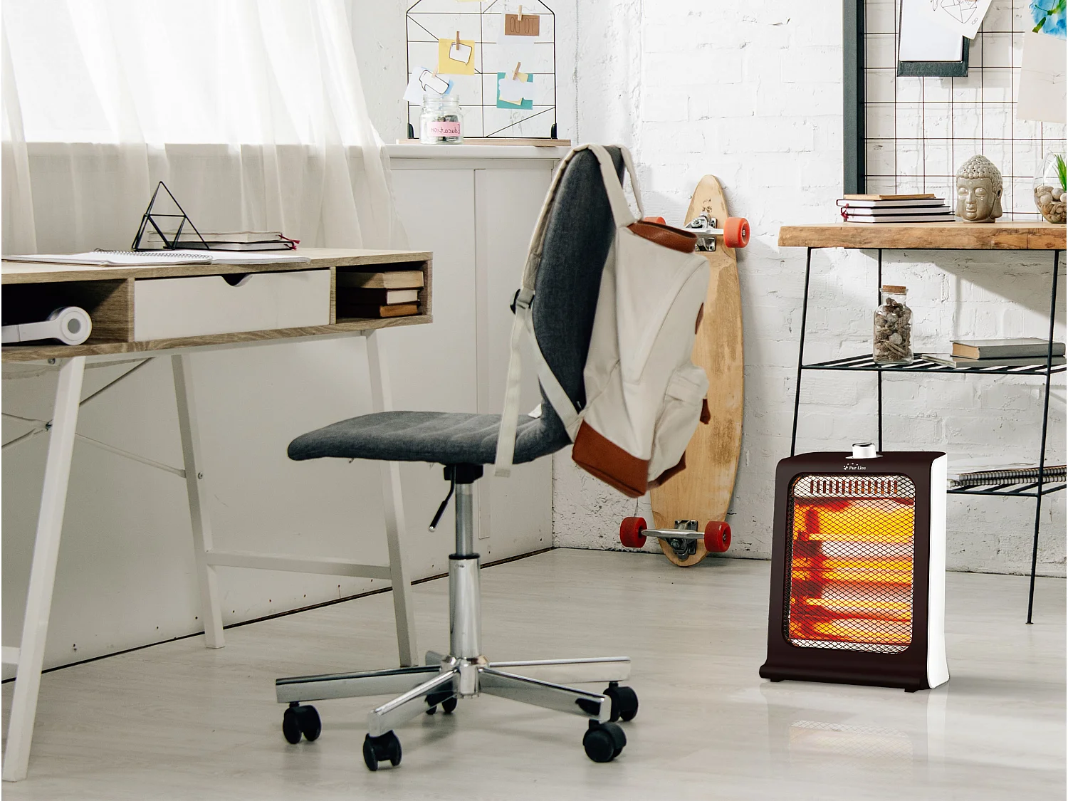 Aquecedor de halogéneo 800W duas potências e baixo consumo