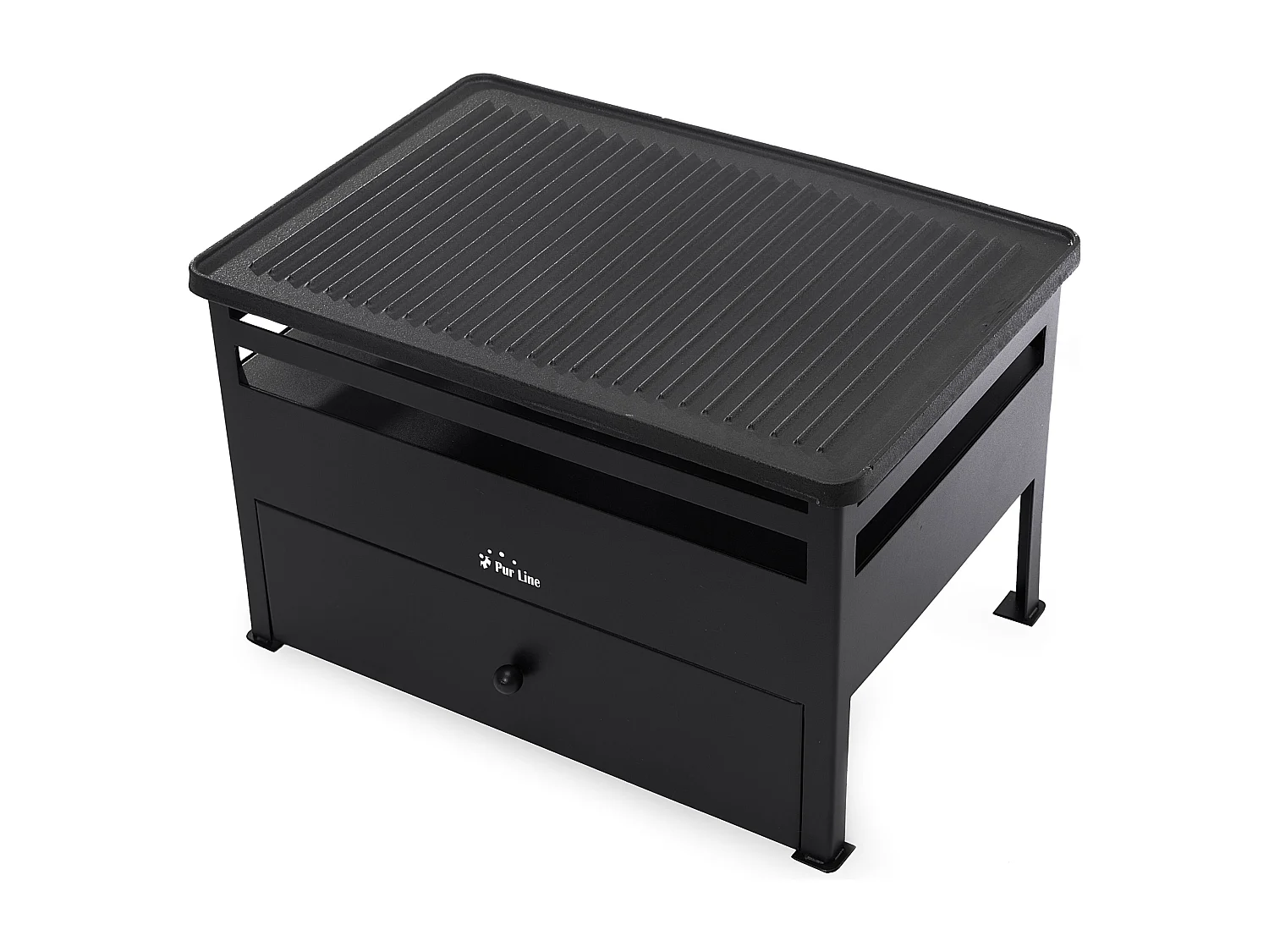 Barbecue à l'éthanol 1.5L en acier noir