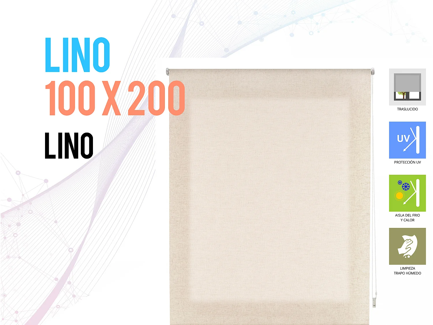 Estor lino Enrollable