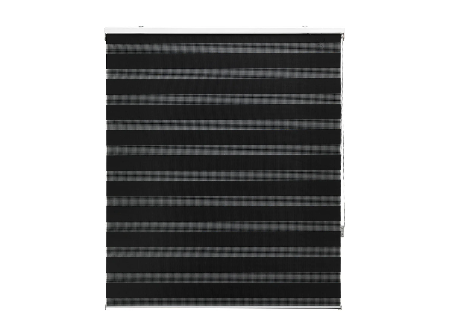 Cortina de rolo bicolor noite e dia com tricô duplo e corrente manual