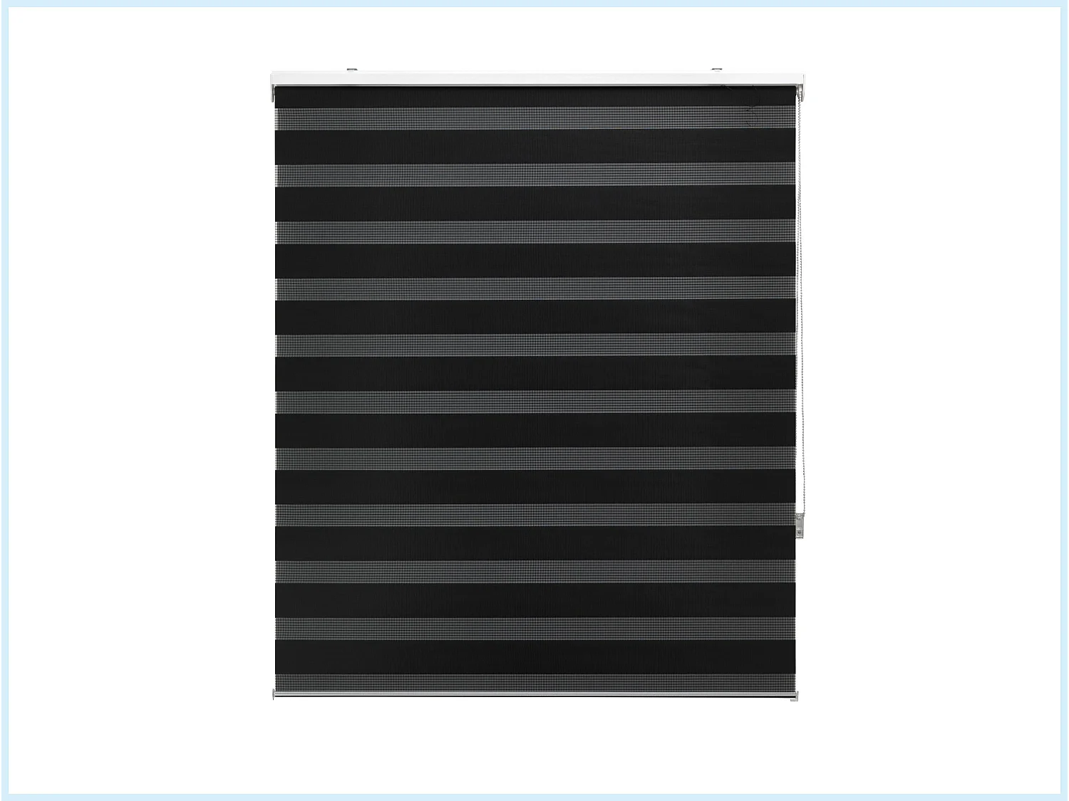 Cortina de rolo bicolor noite e dia com tricô duplo e corrente manual