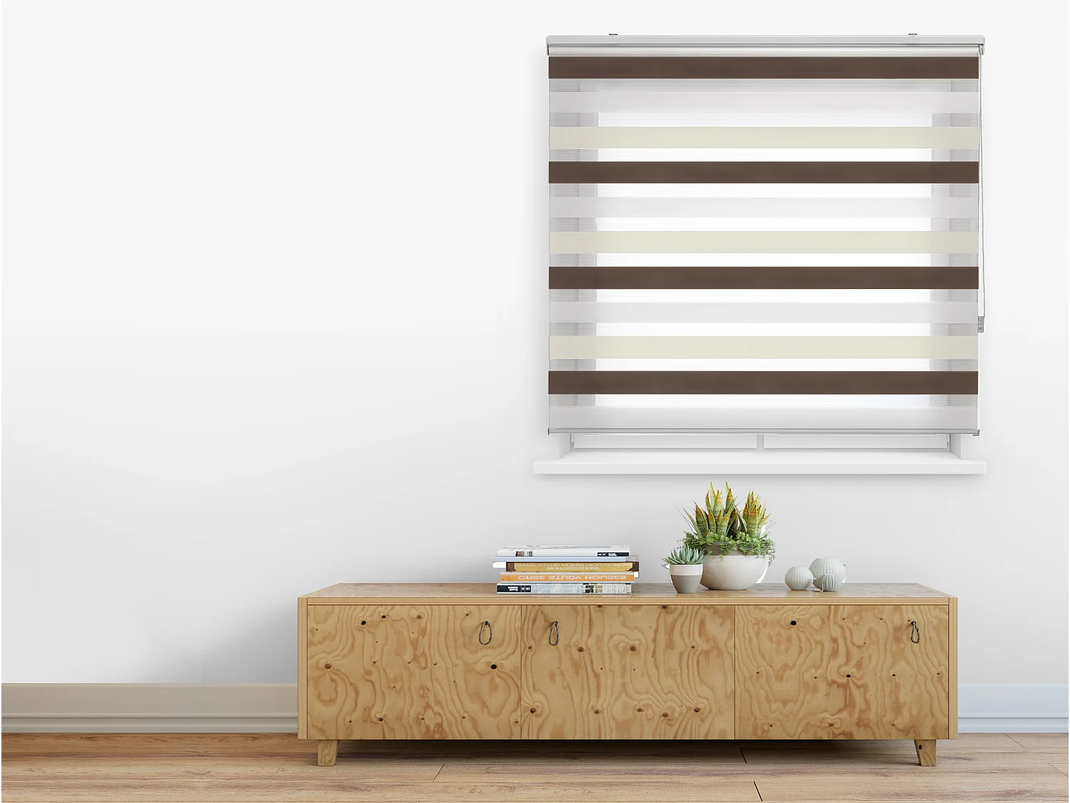 Estor noche y Día tricolor con tejido doble