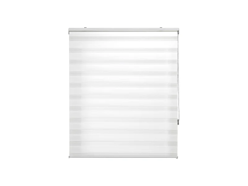 Cortina de rolo bicolor noite e dia com tricô duplo e corrente manual