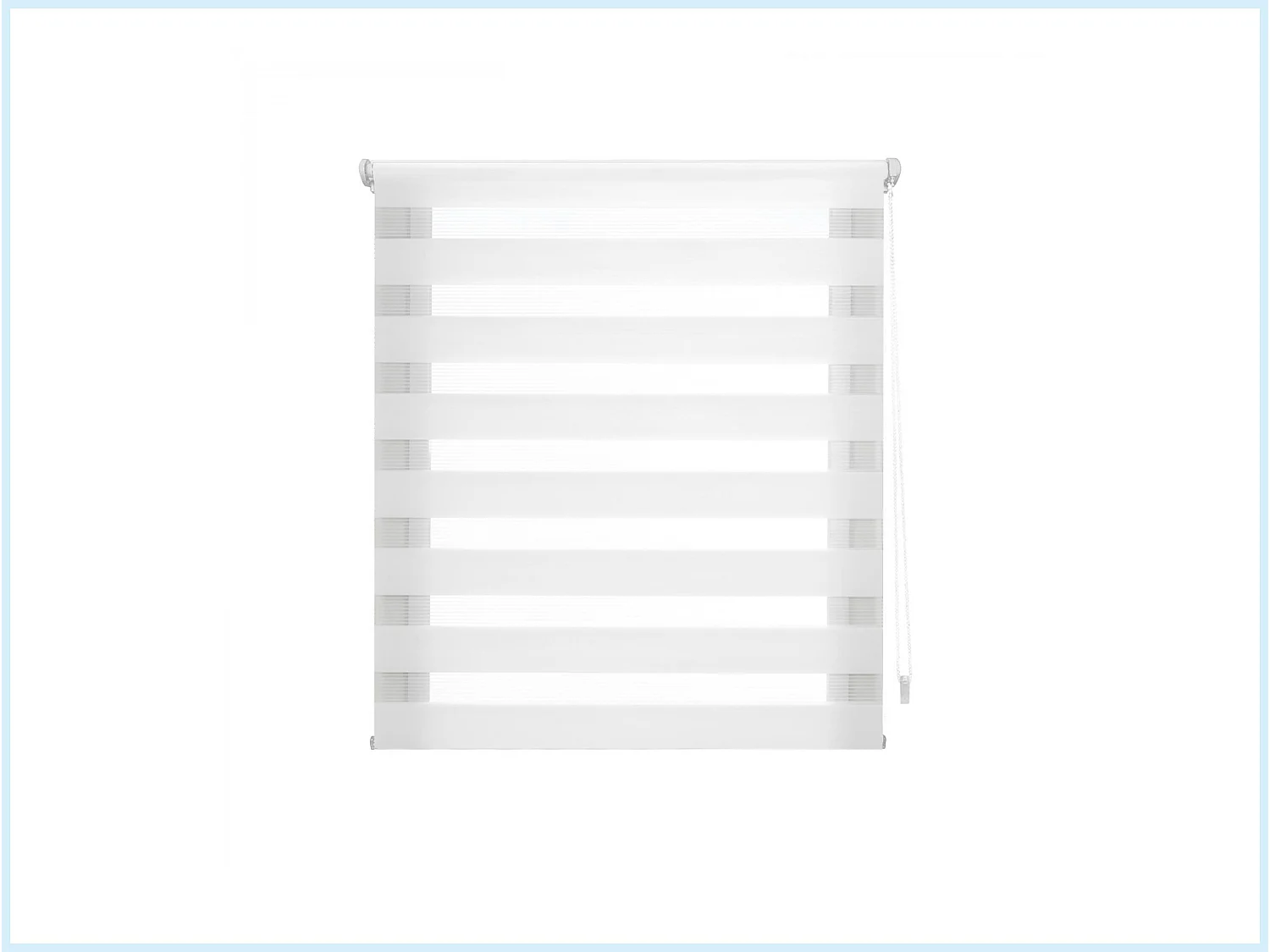 Cortina de rolo  noite e dia bicolor com tricô duplo e corrente manual