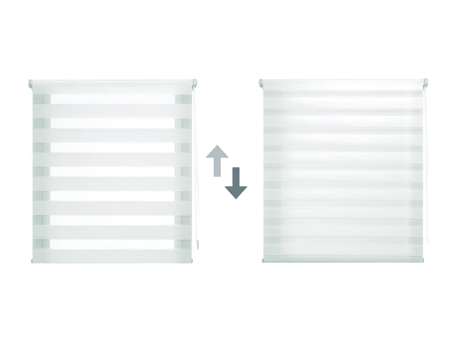 Dag- en nachtrolgordijn Eenvoudig te monteren met lijm of clips