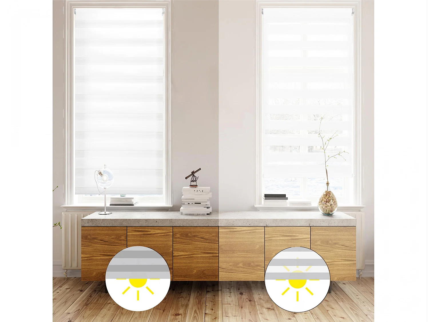 Store enrouleur Polyester Translucide 47x180