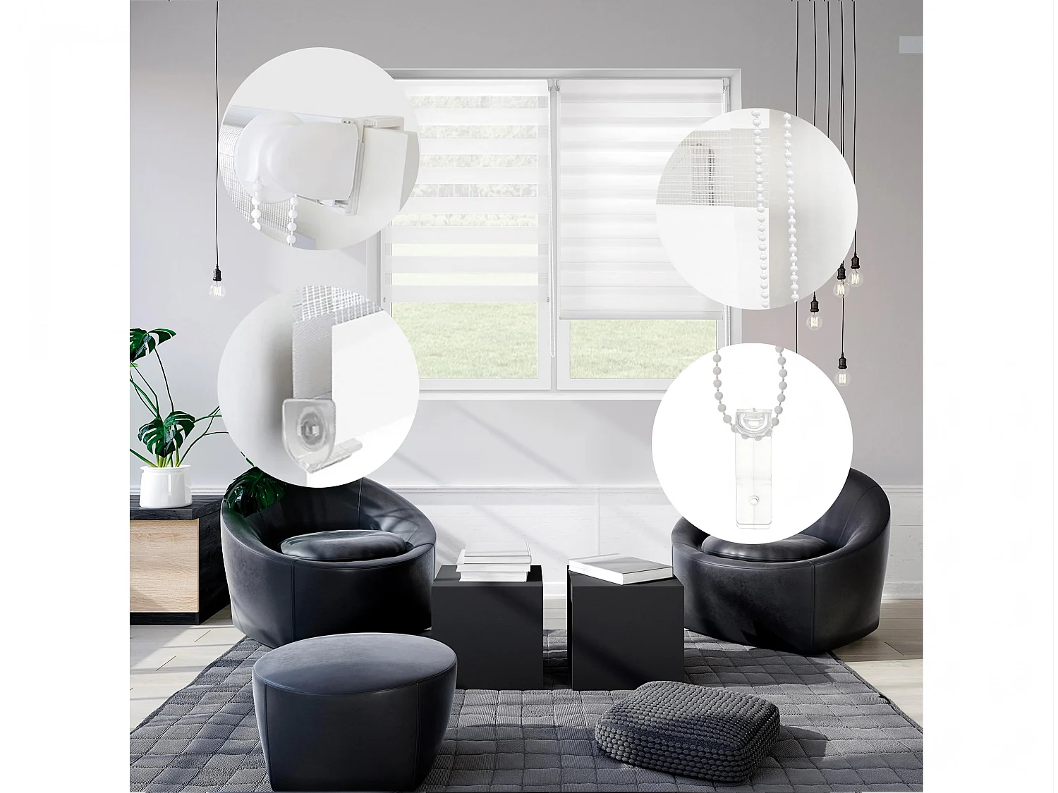 Store enrouleur Polyester Translucide 130x180