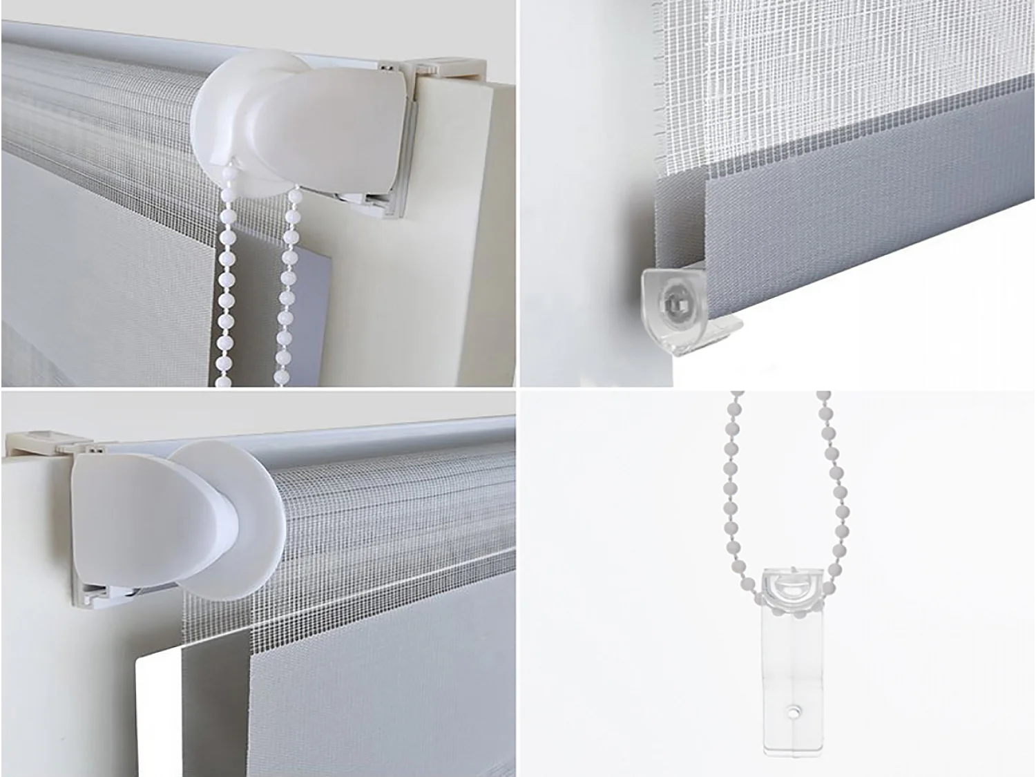 Dag- en nachtrolgordijn Eenvoudig te monteren met lijm of clips