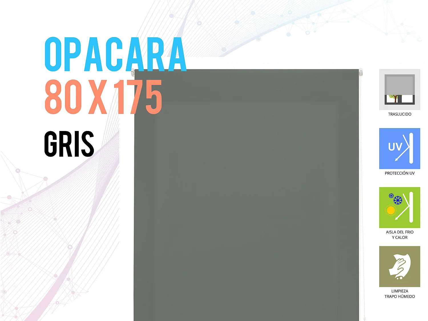 Tenda a Rullo opaca con catena manuale