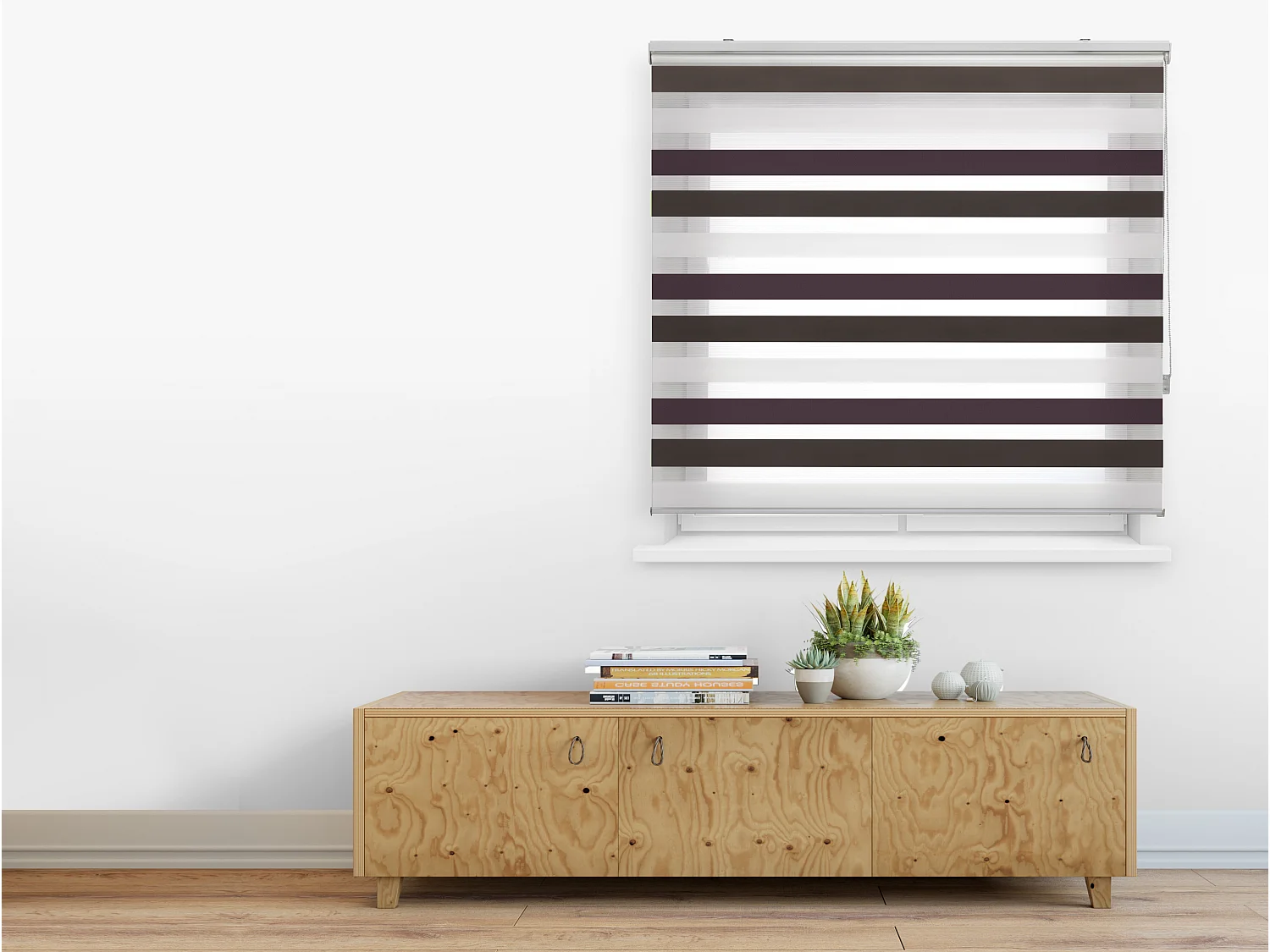 Estor noche y Día tricolor con tejido doble