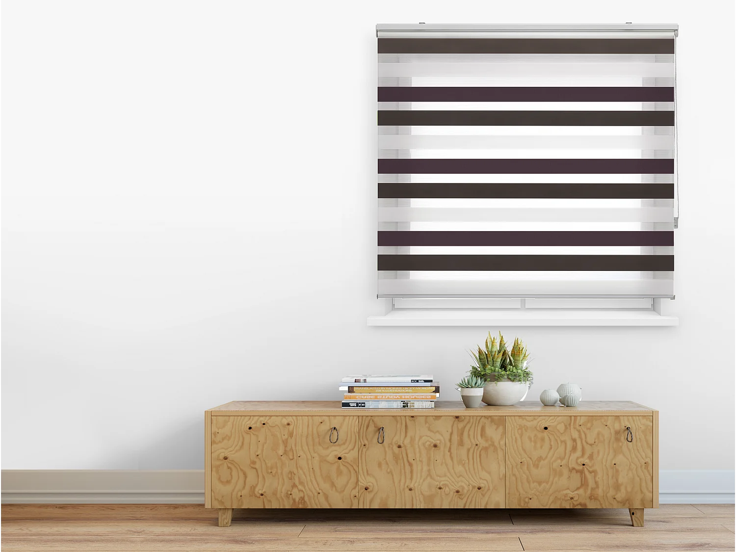 Estor noche y Día tricolor con tejido doble