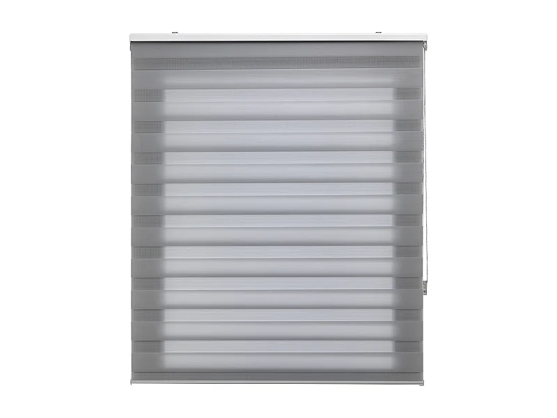 Cortina de rolo bicolor noite e dia com tricô duplo e corrente manual