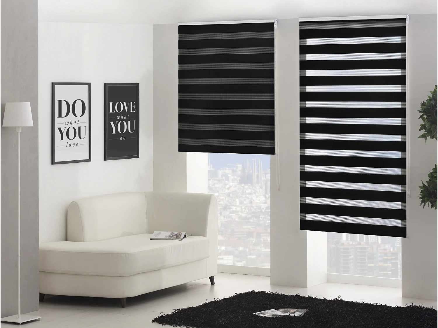 Store enrouleur Polyester Translucide Multicolore