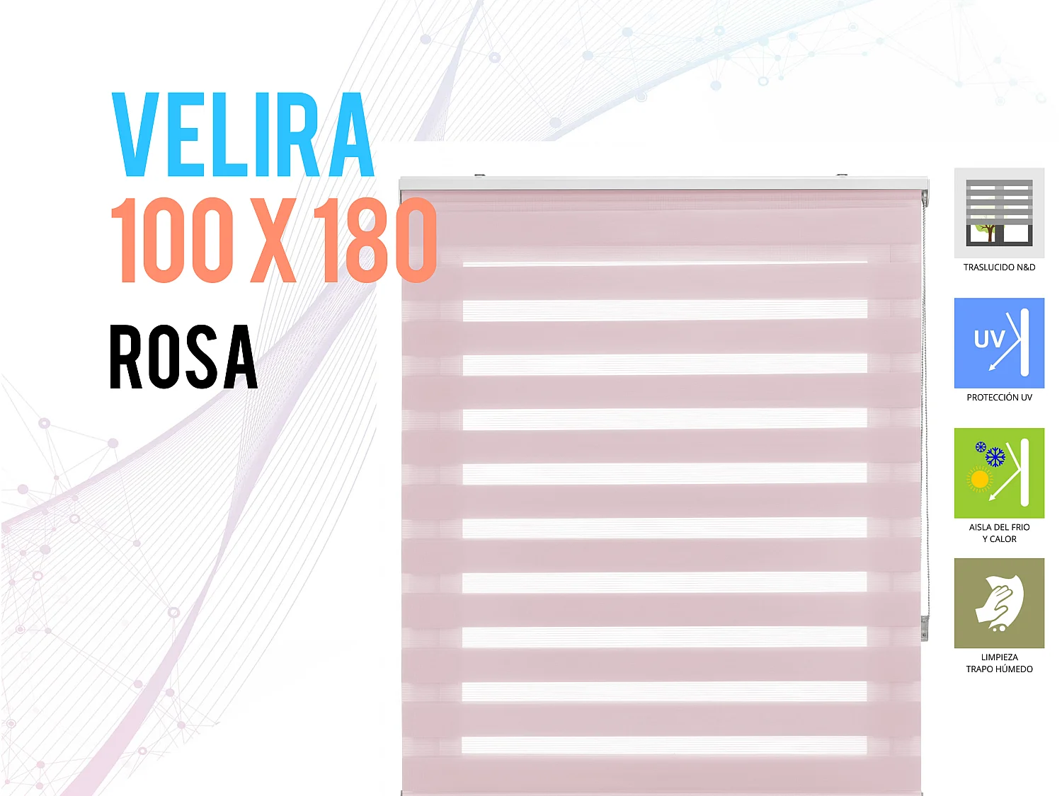 Store enrouleur Polyester Translucide Multicolore