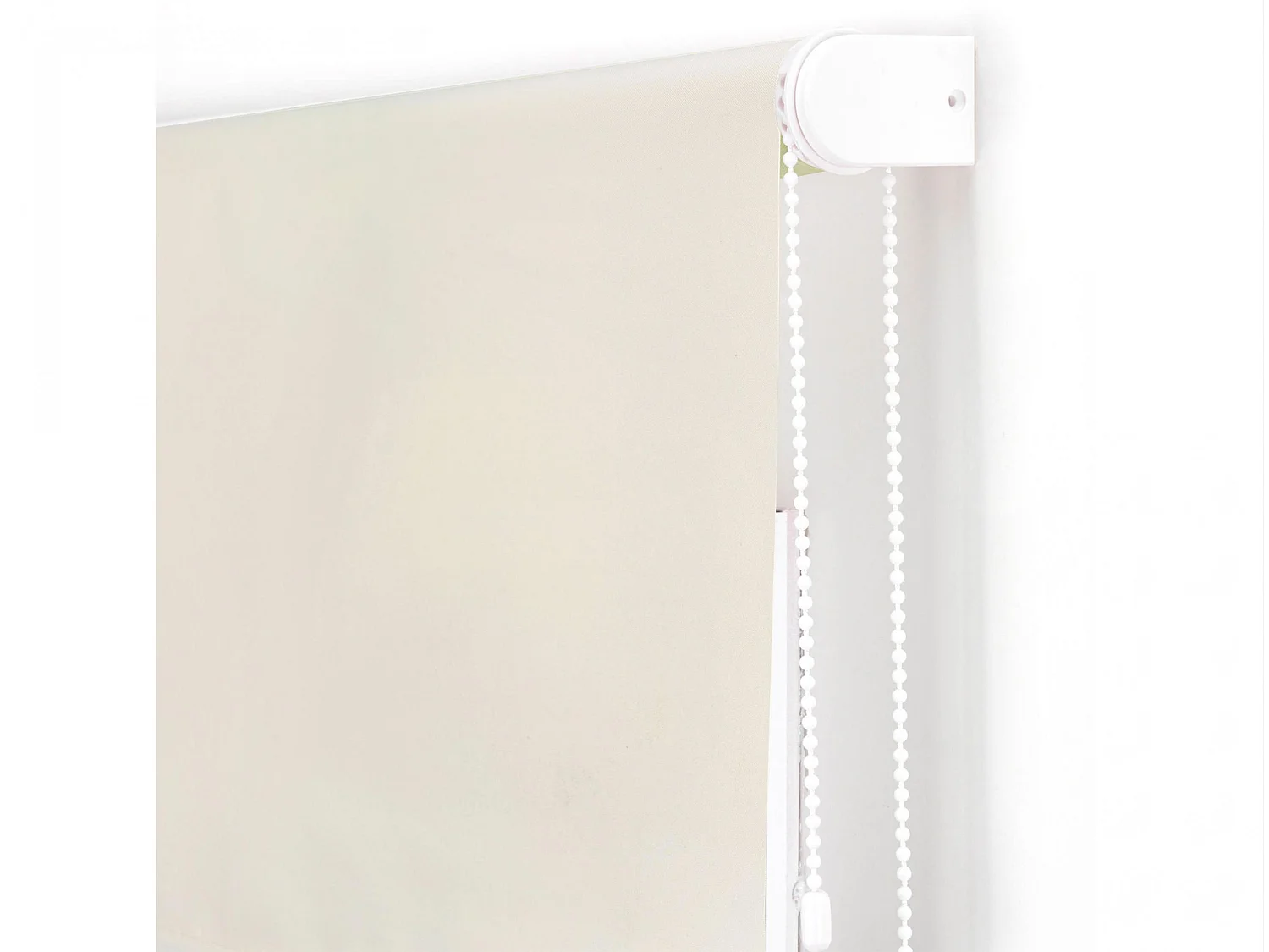 Cortina de rolo translúcido com trama simples e corrente manual