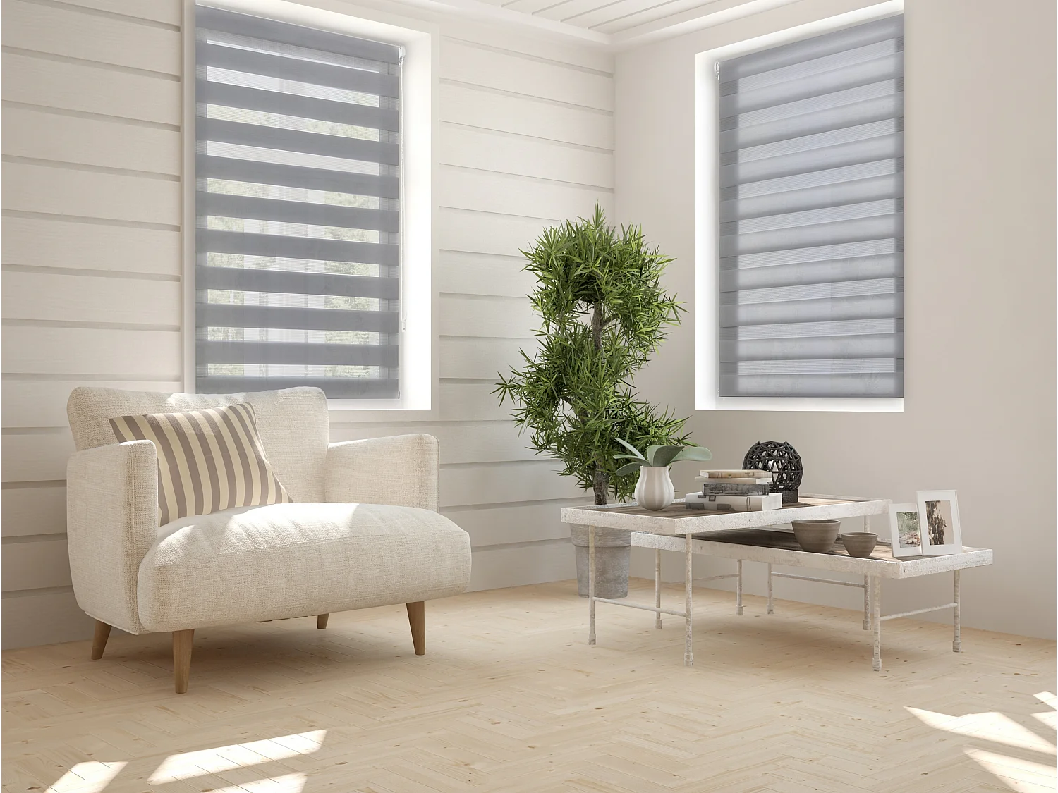 Store enrouleur Polyester Translucide Multicolore