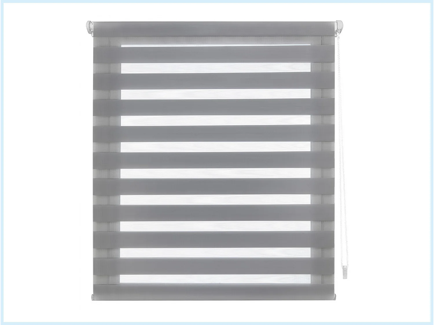 Cortina de rolo  noite e dia bicolor com tricô duplo e corrente manual