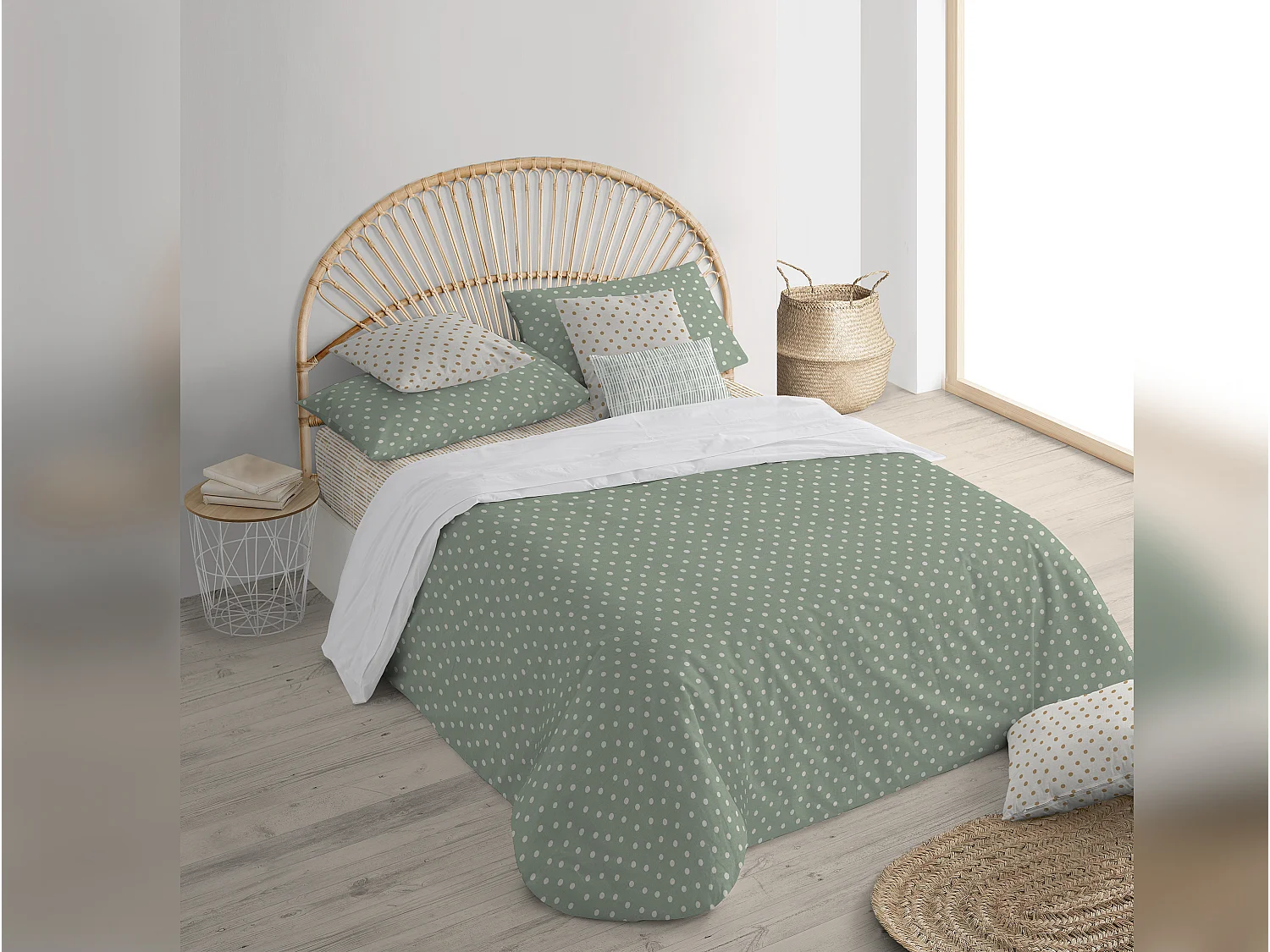 Copricuscino decorativo 100% puro cotone 1 pezzo a pois