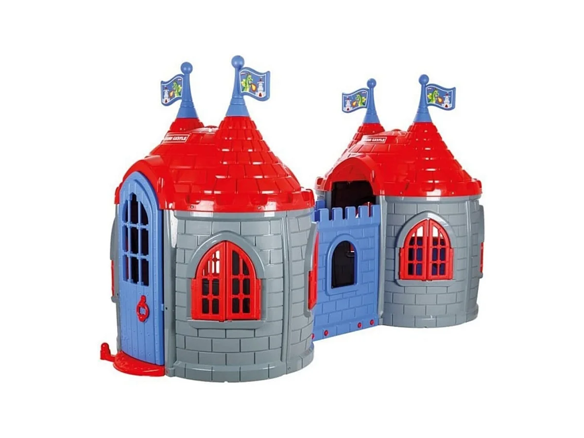 Château pour enfants en plastique avec deux tours CASTLE DU DRAGON DOUBLE
