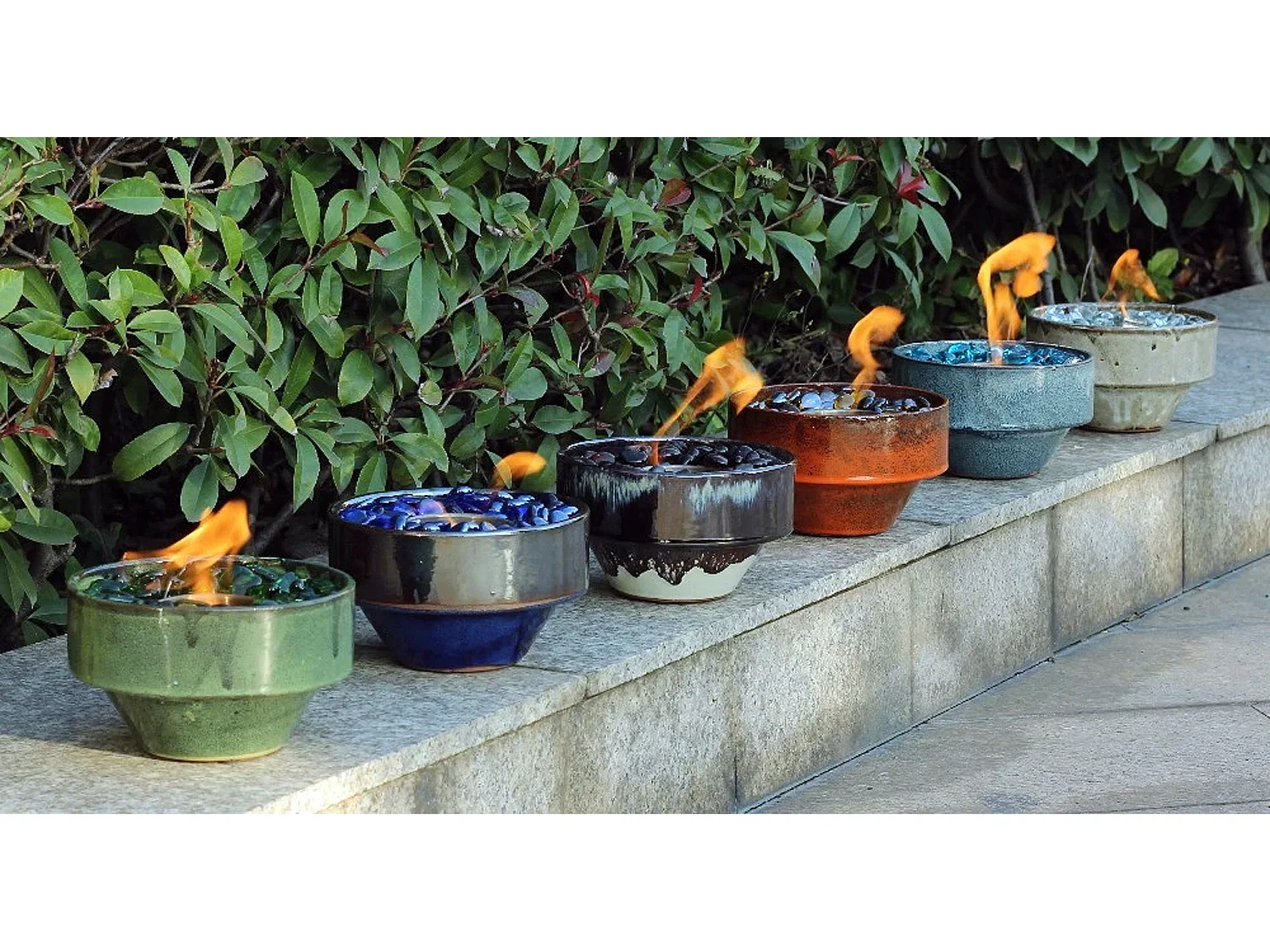 Piedras decorativas de cristal azul para chimenea de etanol