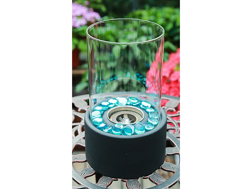 Piedras decorativas de cristal azul para chimenea de etanol