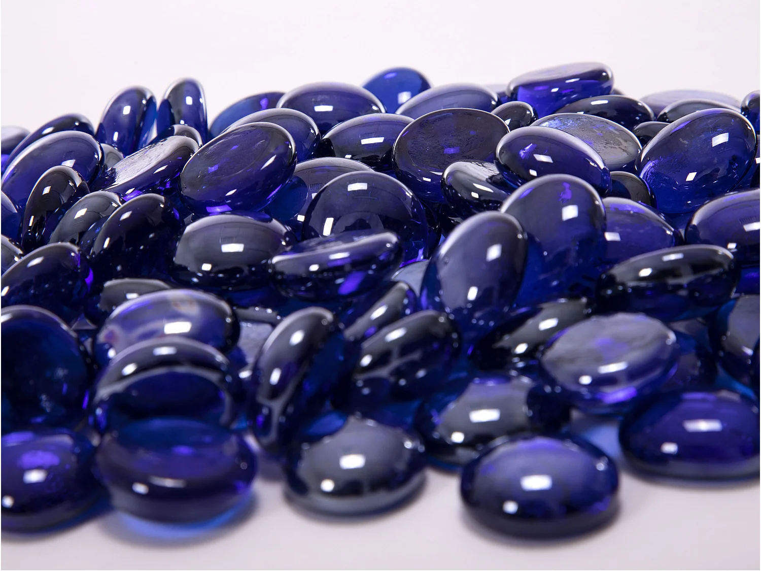 Piedras decorativas de cristal azul para chimenea de etanol