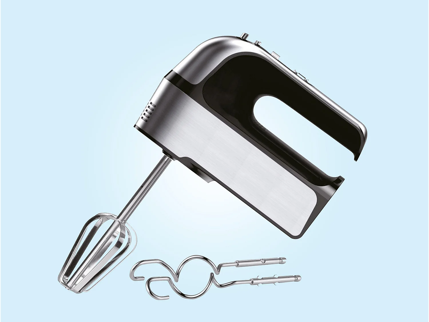 Batidora amasadora de 350W con doble varilla y 6 velocidades