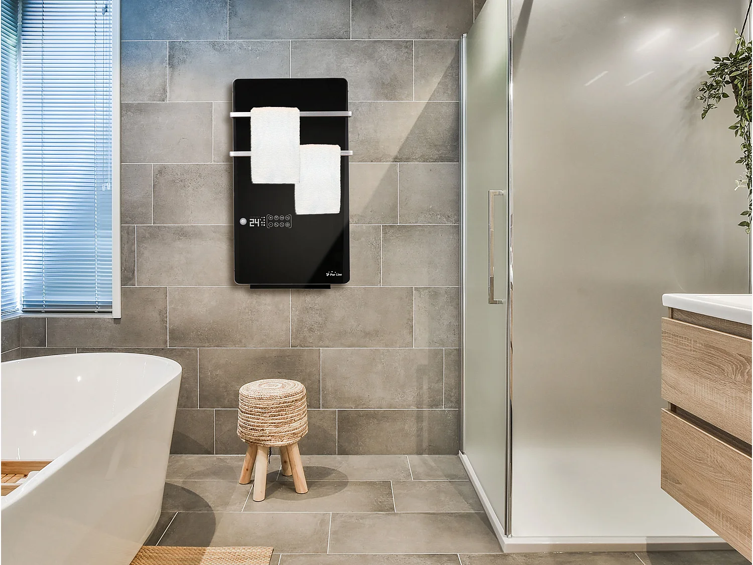 Sèche-serviettes numérique contrôle WIFI 2000W