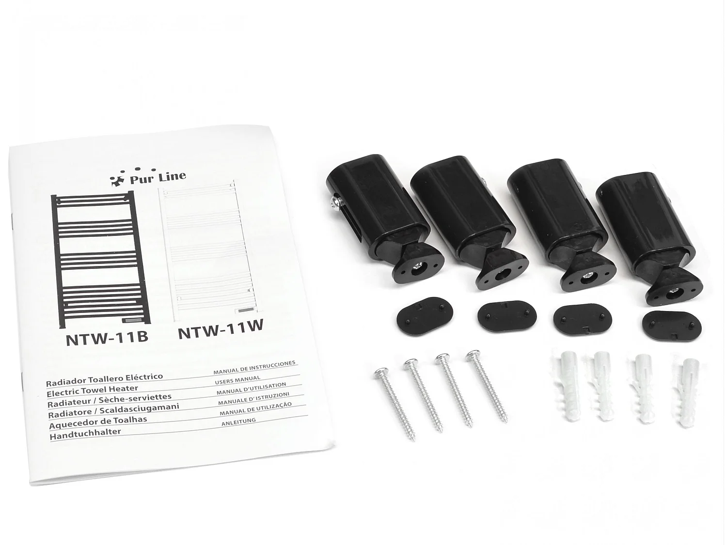 Toalheiro de alumínio de 500 Watt com temporizador