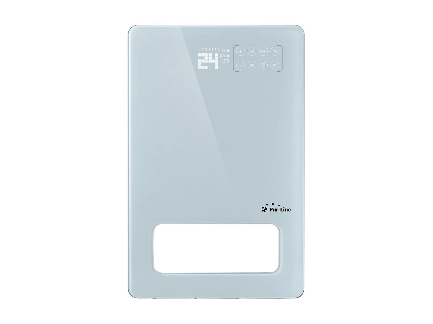 Toalheiro elétrico 2000W de baixo consumo, vidro temperado e ecrã LED