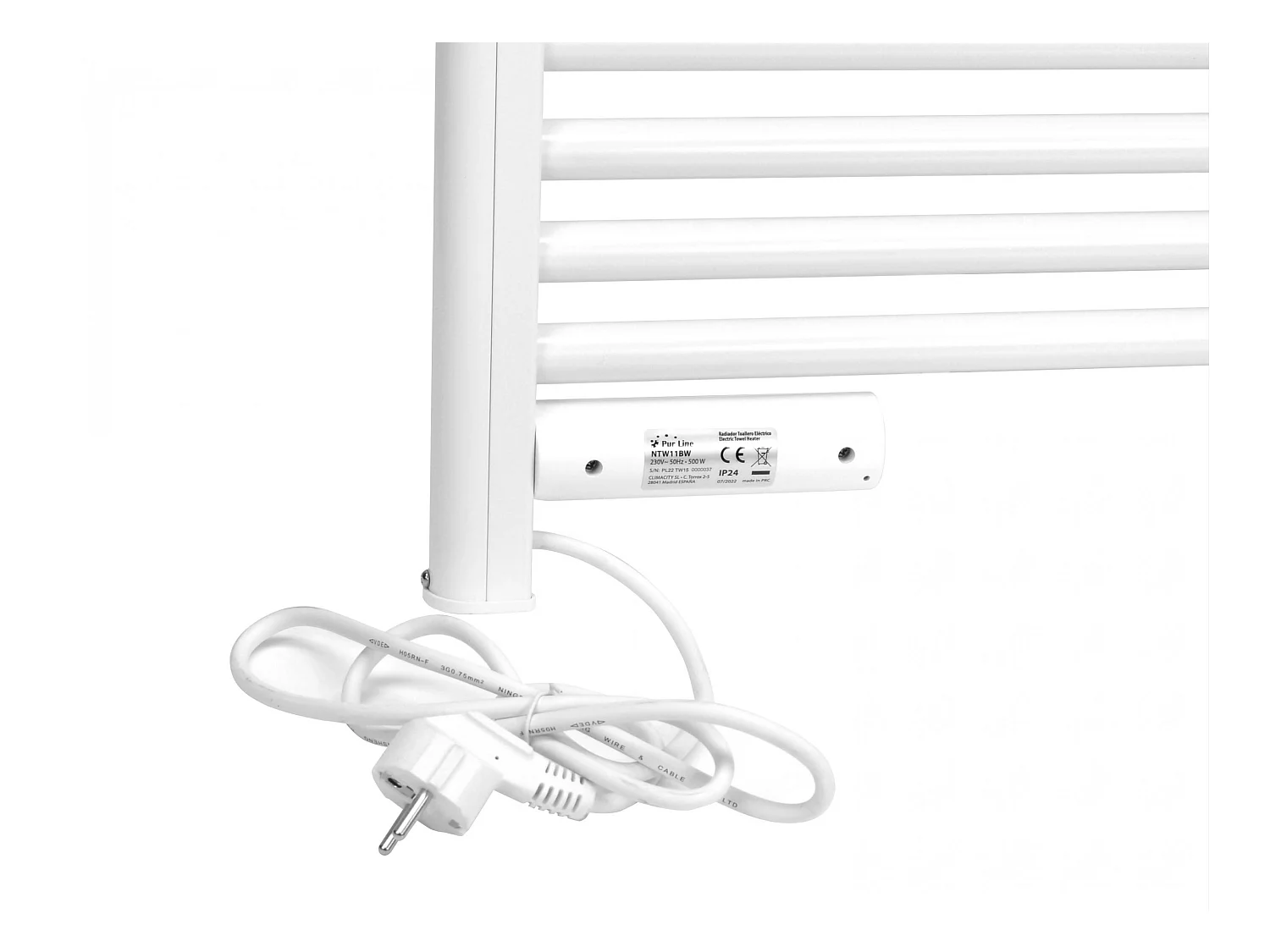 500 W aluminium handdoekhouder met timer