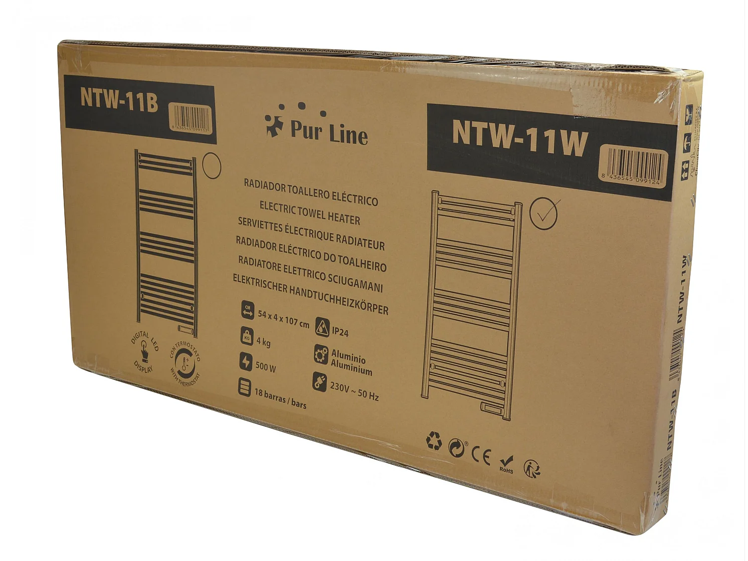 500 W aluminium handdoekhouder met timer