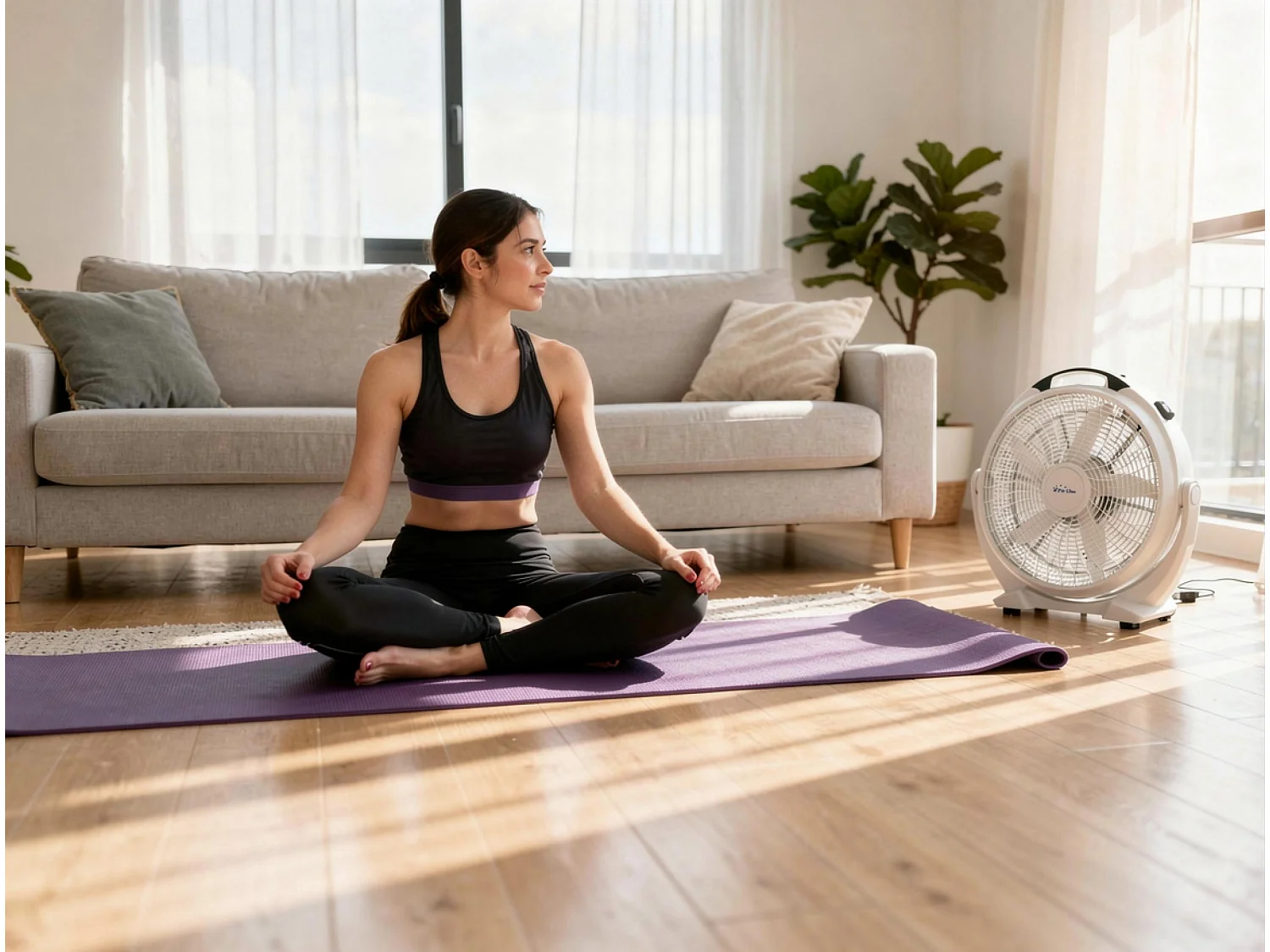 Ventilateur industriel 110W avec 5 pales et 3 vitesses