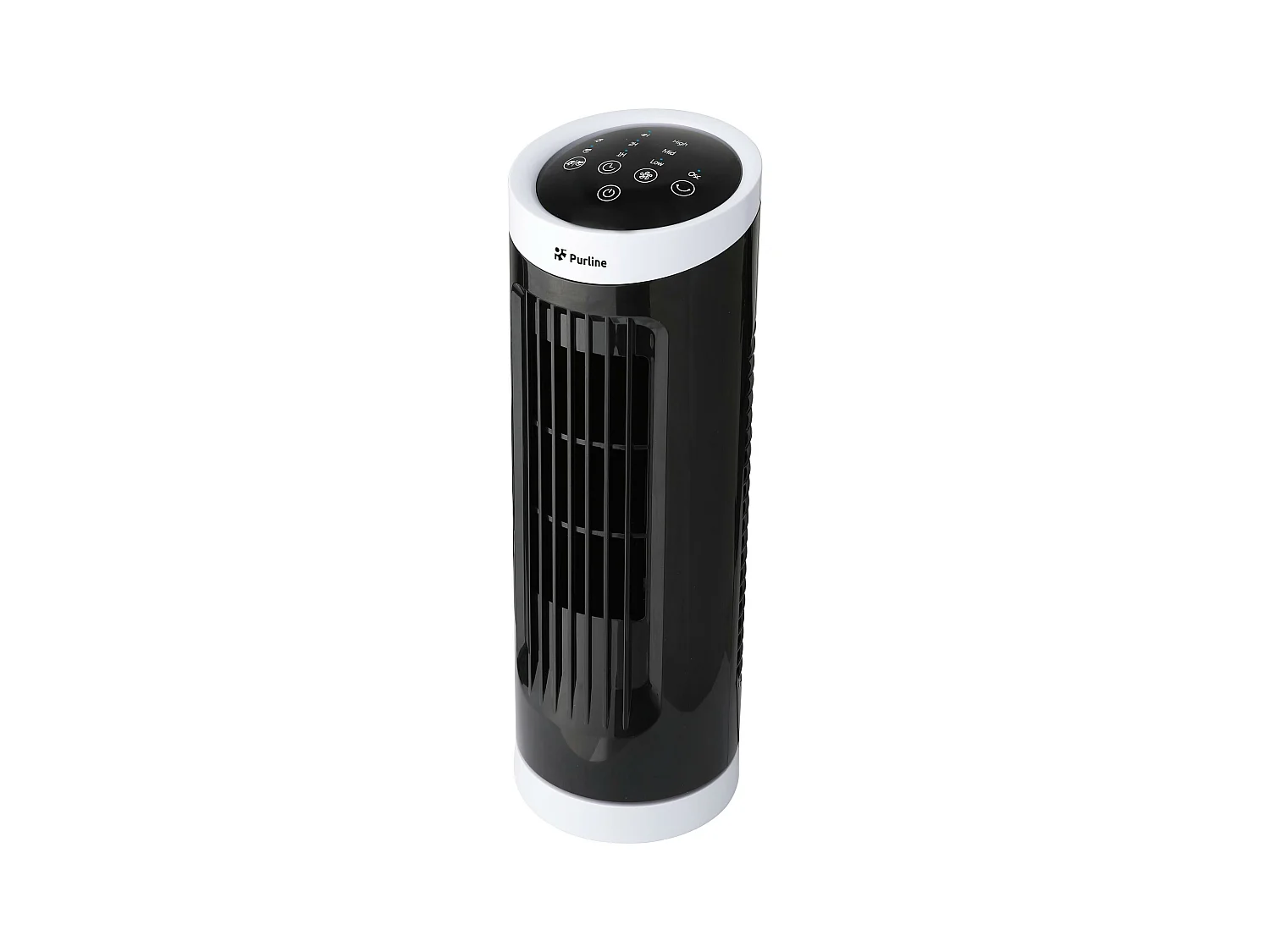 Ventilateur tour compact rotatif noir