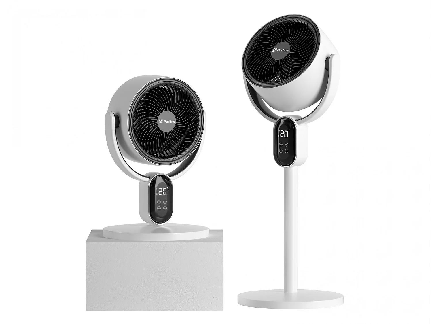 Ventilador digital de mesa e de chão