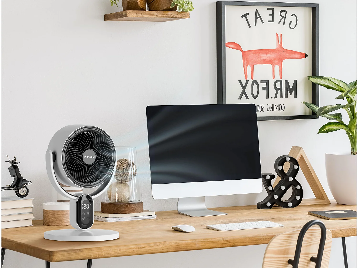 Ventilador digital de mesa e de chão